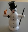 Räucherfigur Schneemann mit Vogel groß ca. 16 cm